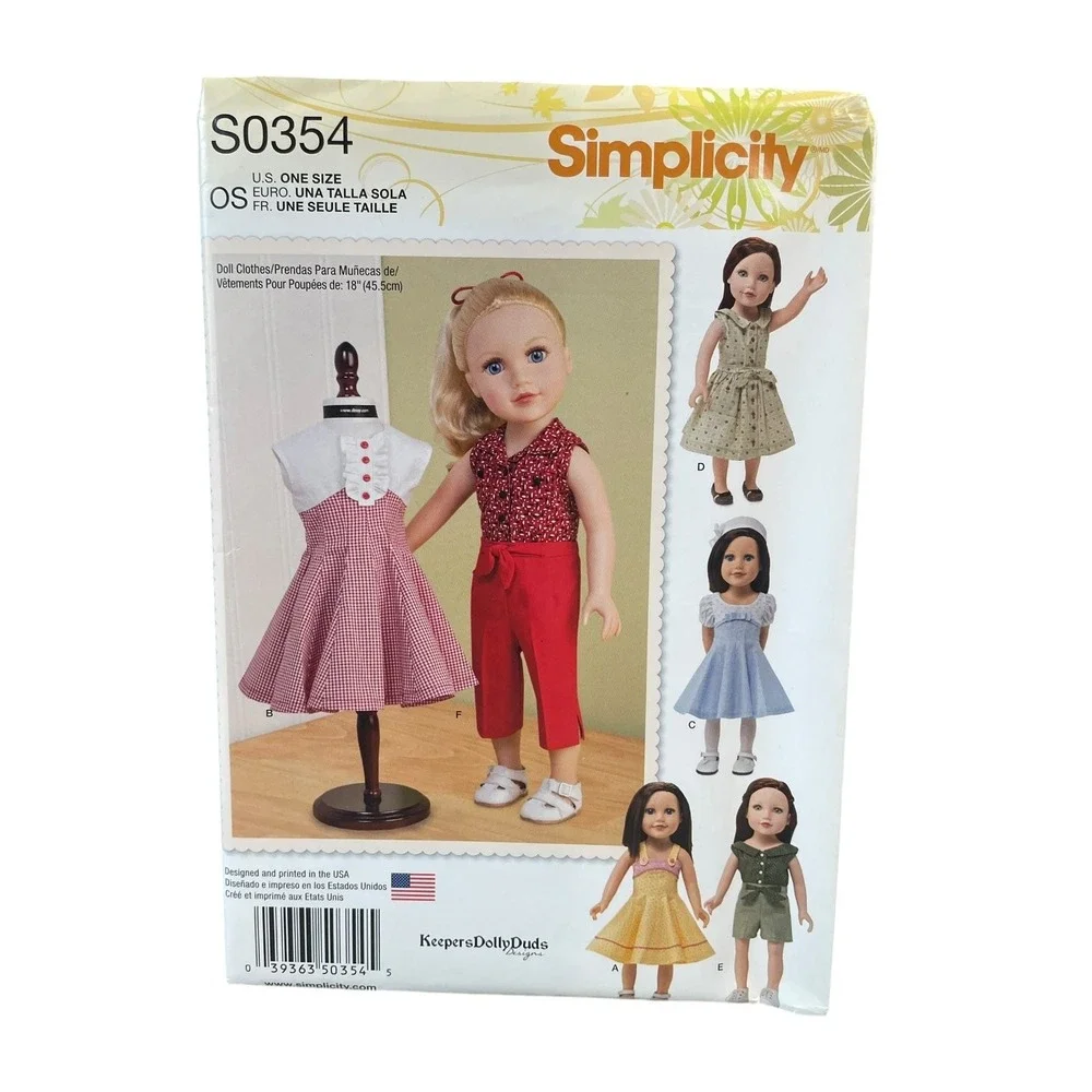 Simplicity S0354 Doll Clothes 18