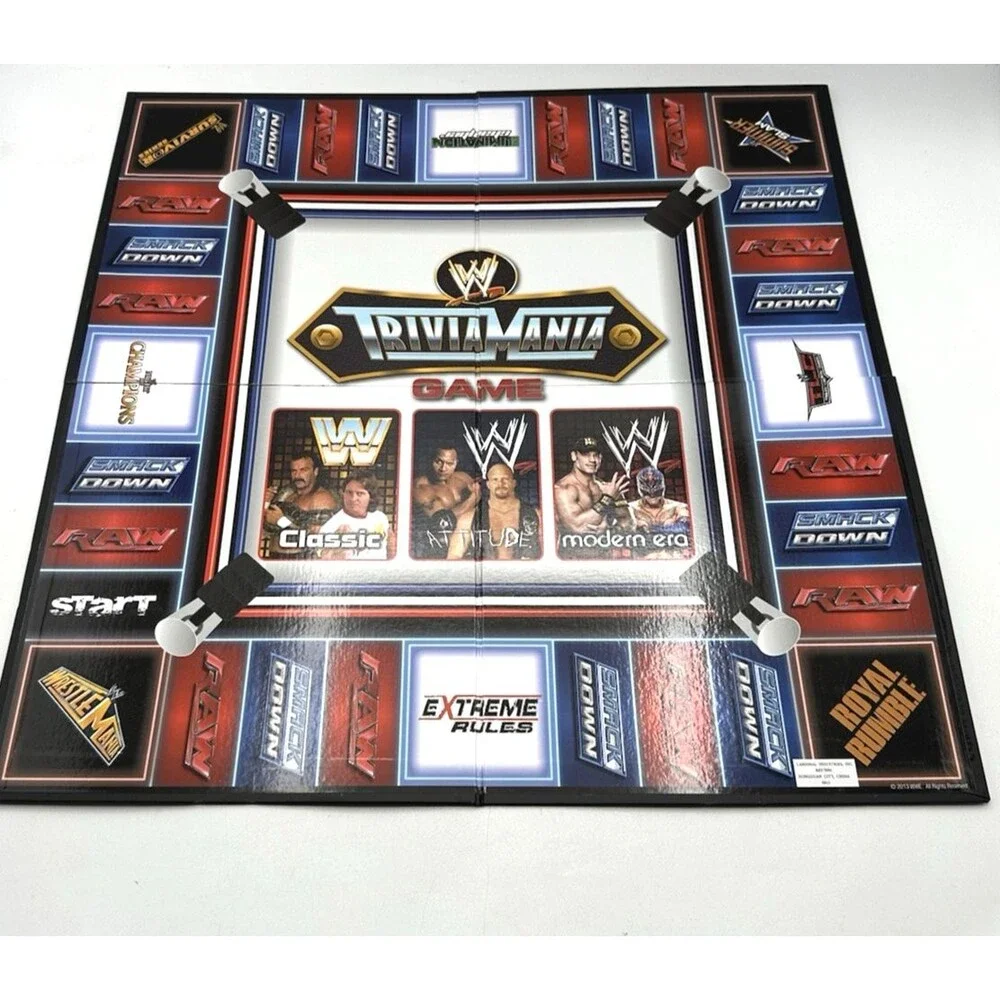 WWE TRIVIA MANIA Board Game with 750 Questions Wrestling NEW