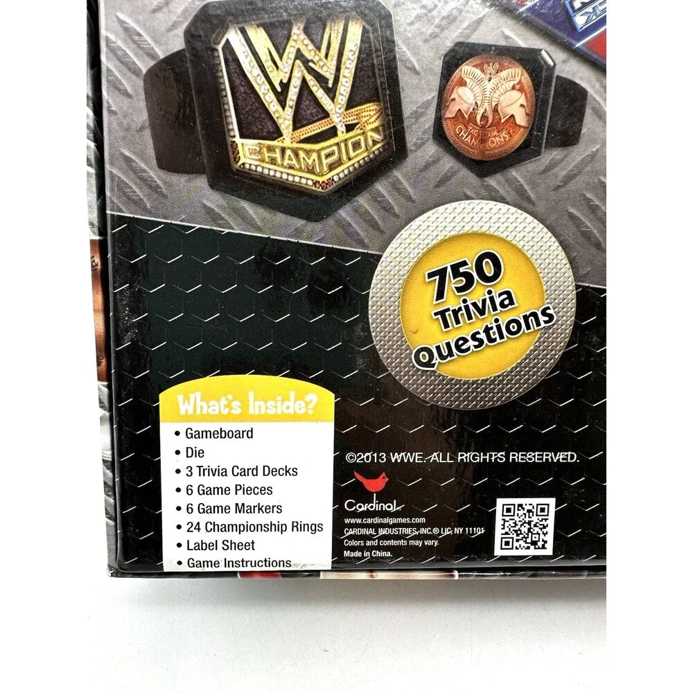 WWE TRIVIA MANIA Board Game with 750 Questions Wrestling NEW