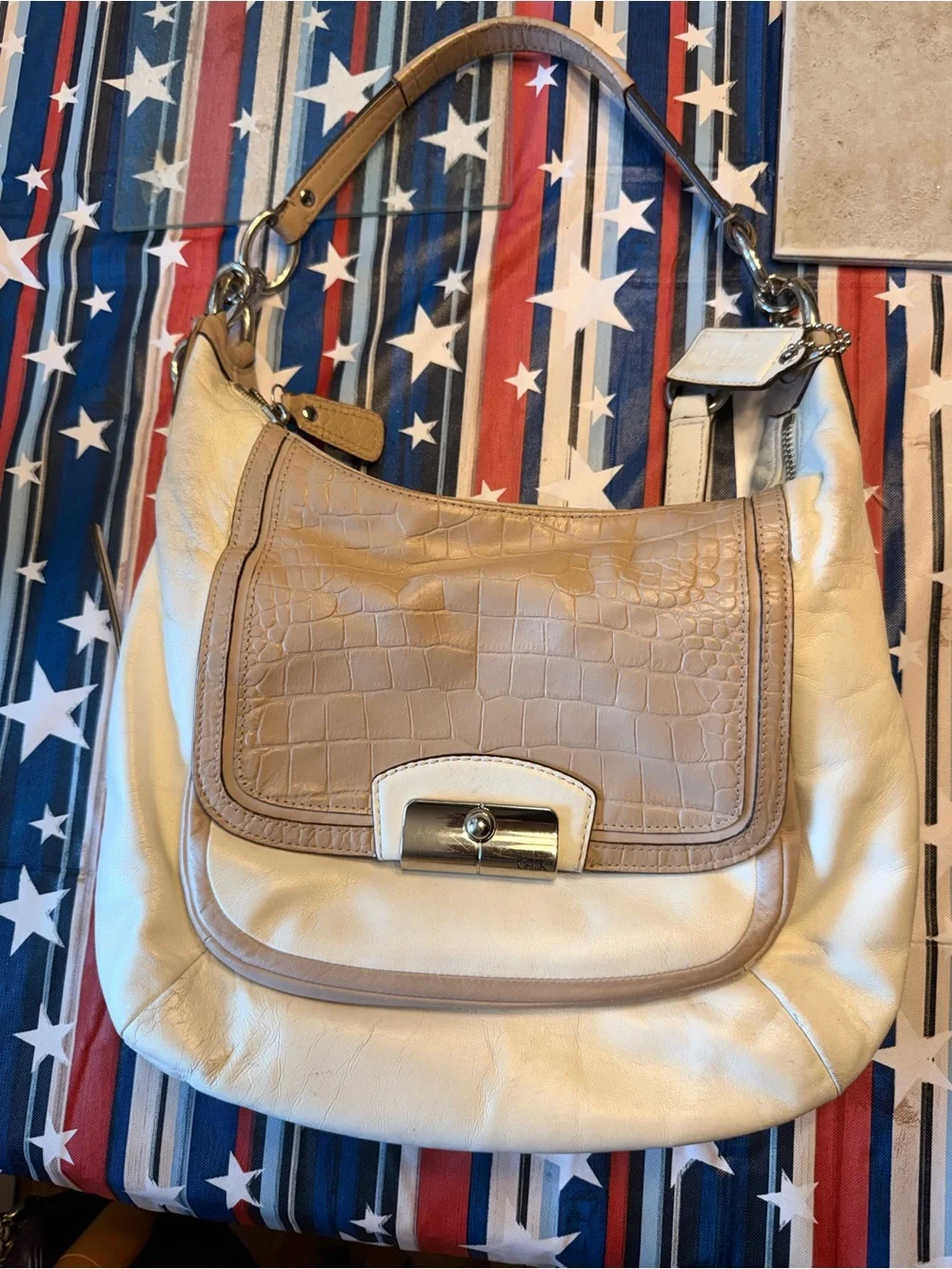 Coach vintage Leather Kristin spectator Shoulder Bag authentic