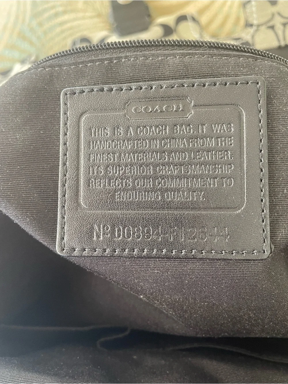 Coach signature jacquard