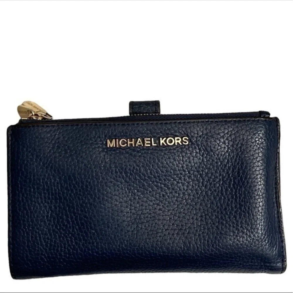 Michael kors blue leather wallet