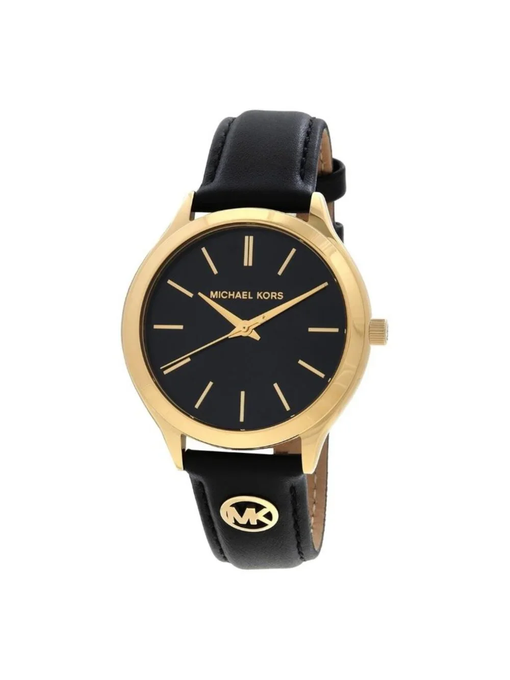 NWT Michael Kors Slim Runway Quartz Black Dial Ladies Watch