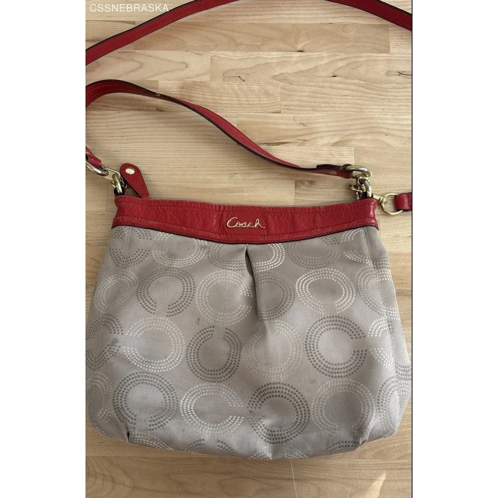 Coach beige red