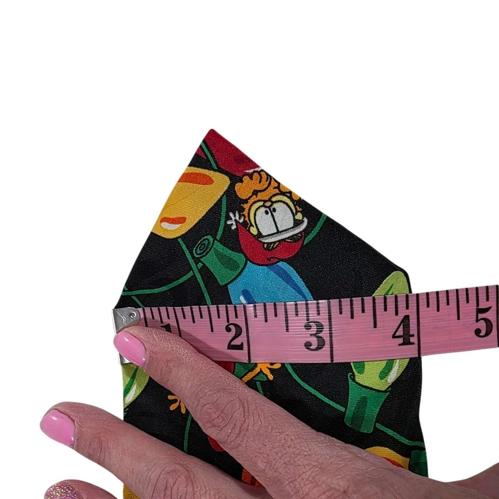 PAWS ADDICTION Garfield Christmas Lights Neck Tie 100% Polyester Holiday‎ Black