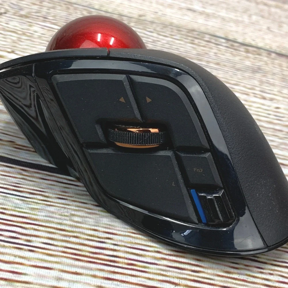 ELECOM Deft Pro Trackball Mouse M-DPT1MR‎ Wireless Ergonomic 8 Button Bluetooth
