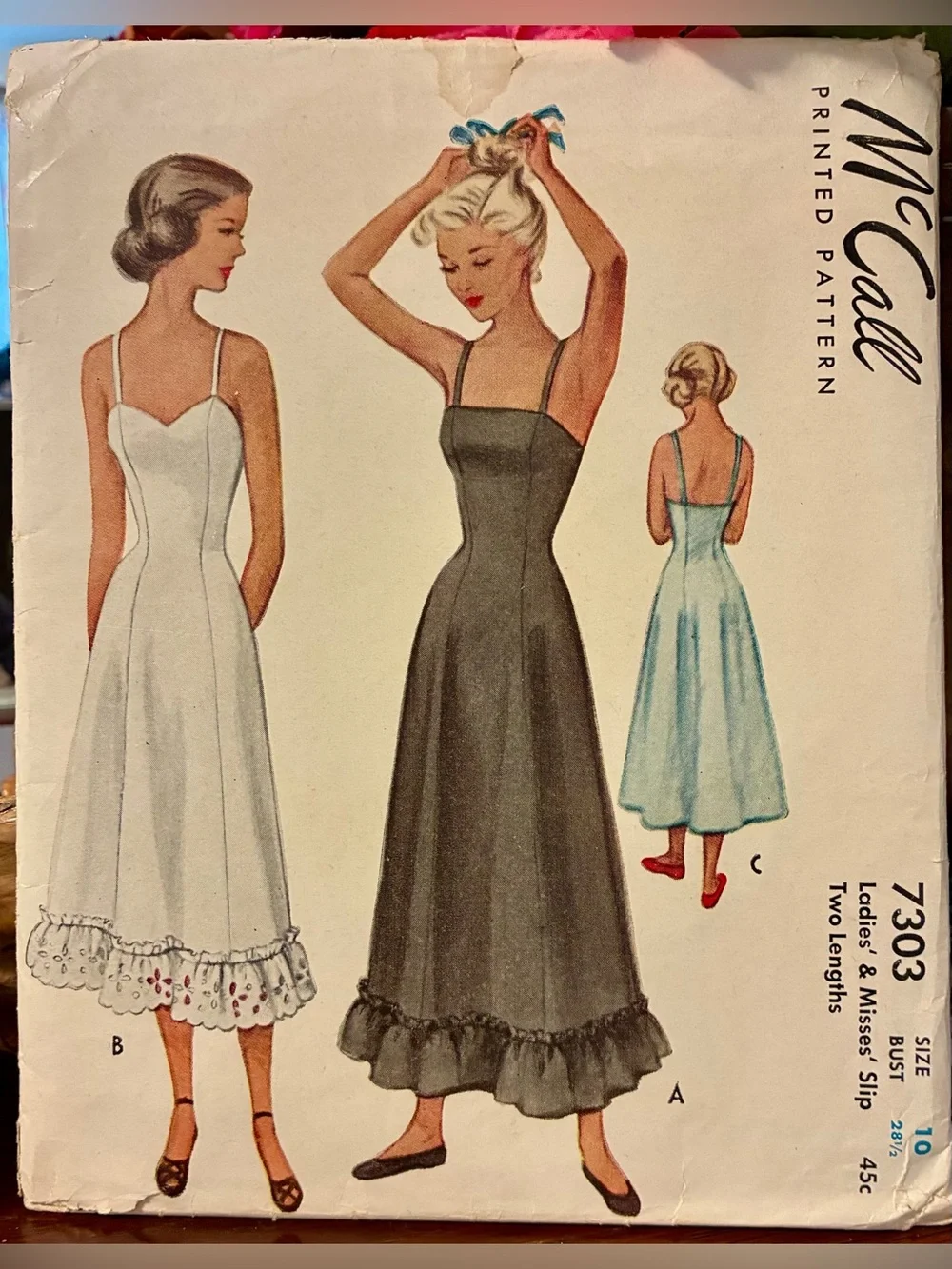 Vintage Uncut McCalls Slip Sewing Pattern - Classic A-Line