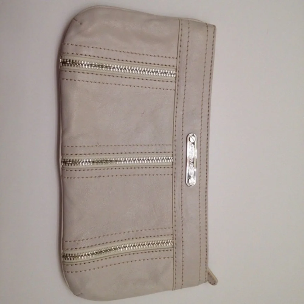 Michael Kors cream evening clutch