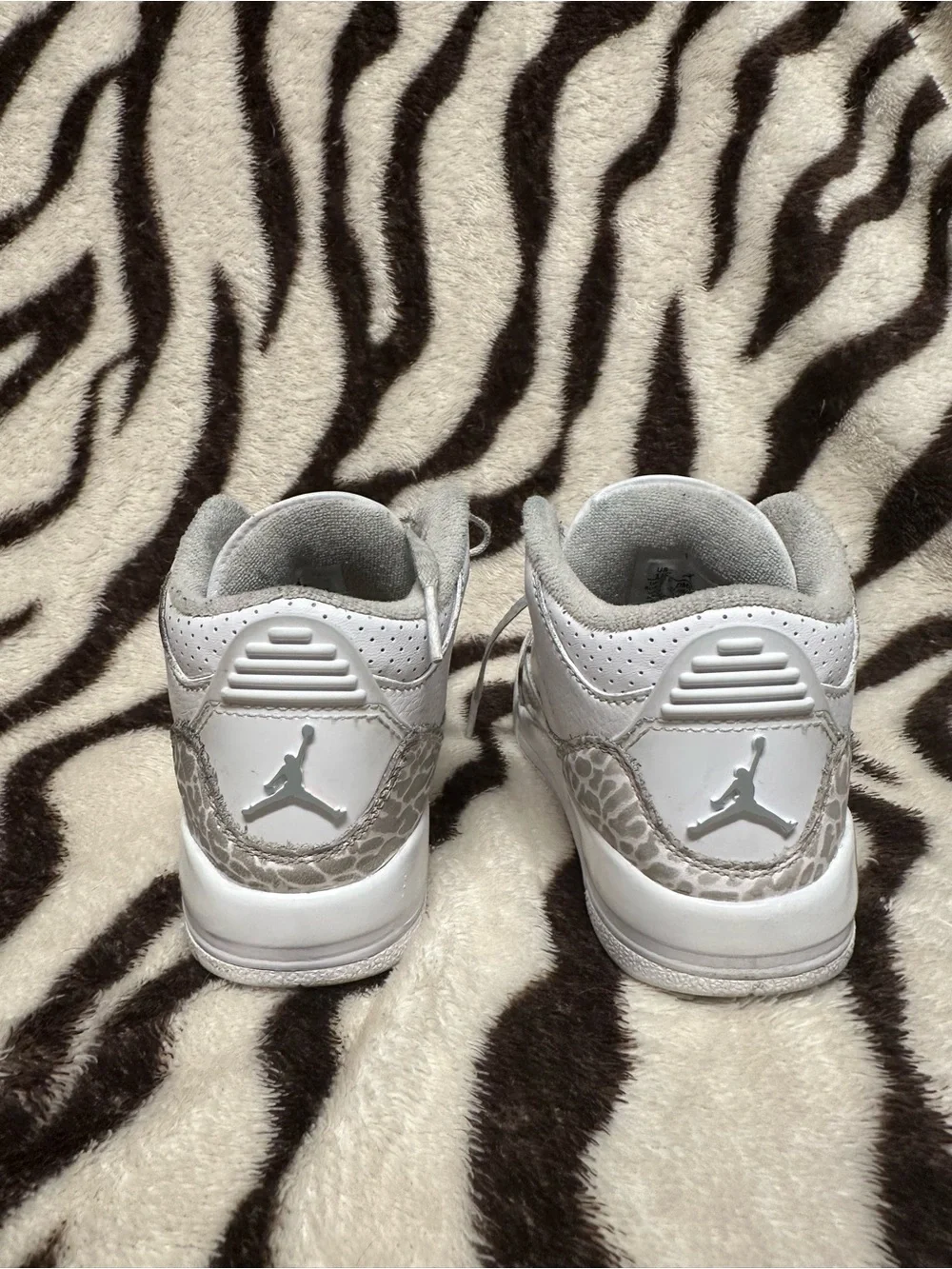 Nike Air Jordan Kids' White and Light Gray Jumpman Sneakers
