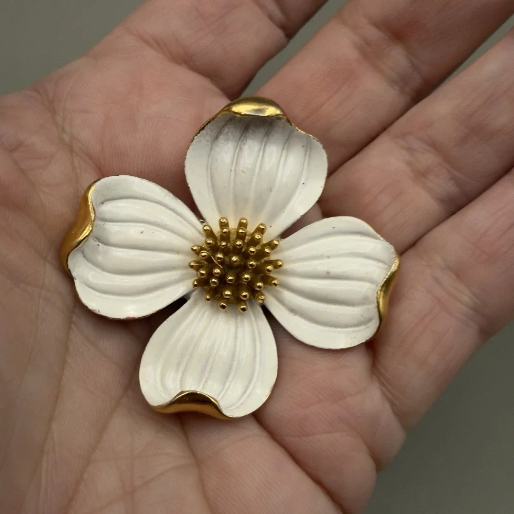 Trifari vintage white