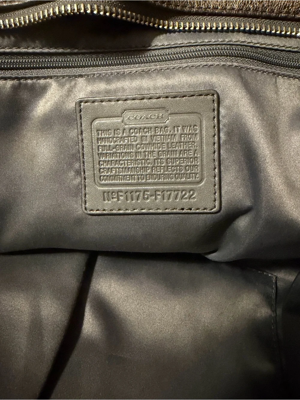 Coach pewter metallic