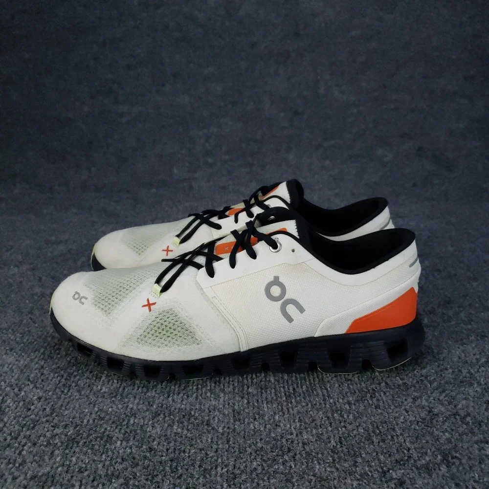 On Cloud X 3 Shoes Mens Size 12 White Black‎ Running Sneakers Lightweight