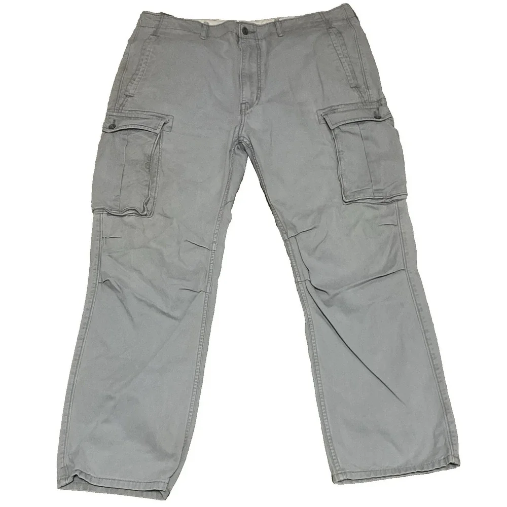 Levis Pants Mens 38x32 Gray Blue Baggy Cargo Loose Straight Y2K Skate Tactical