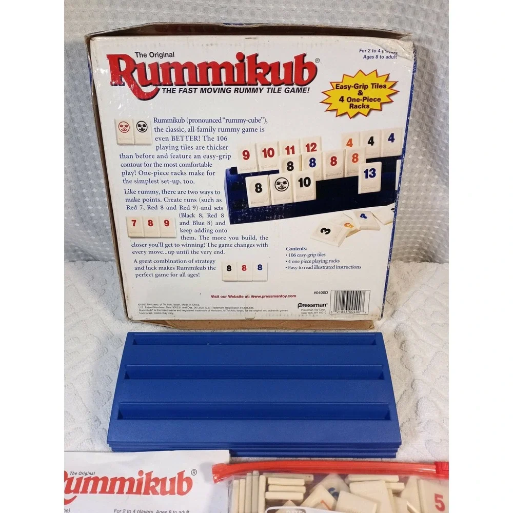 The Original Rummikub Game by Pressman 1997 Edition 100% Complete Ages 8+ #0400D