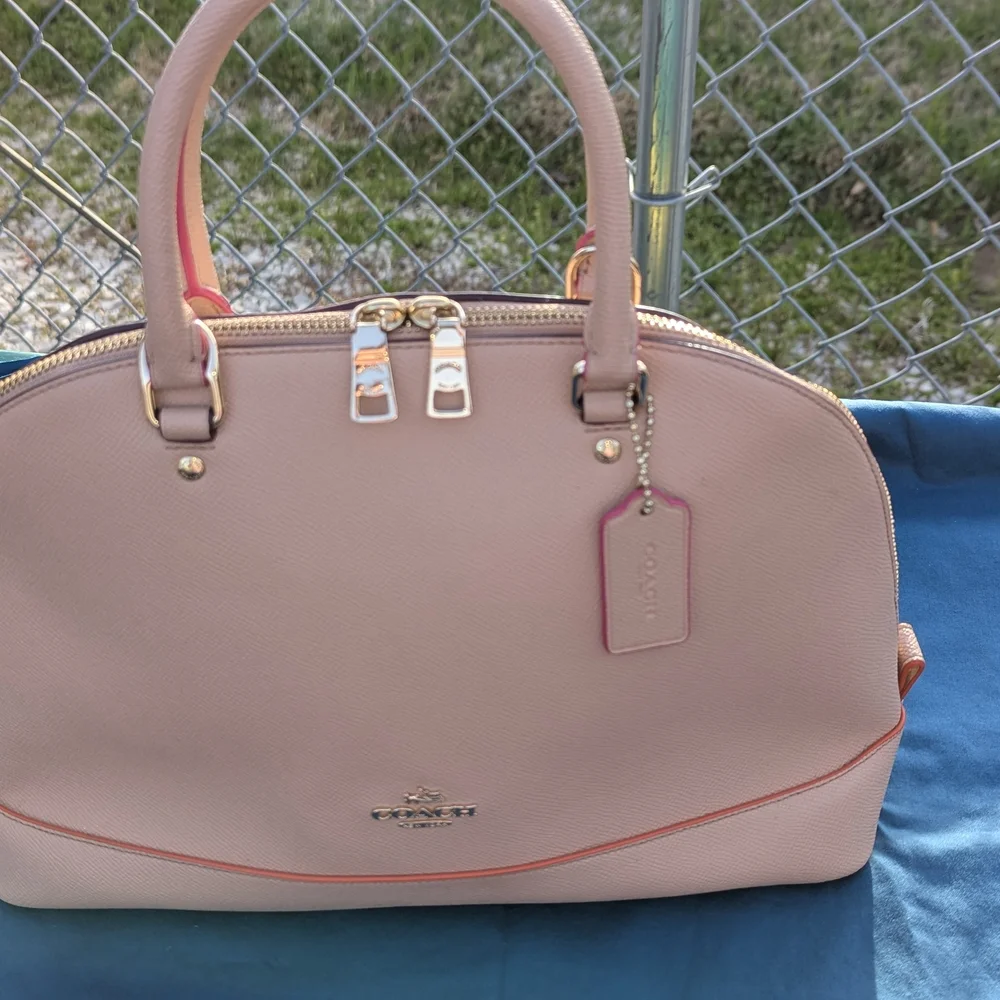 Coach Blush Pink Leather Satchel