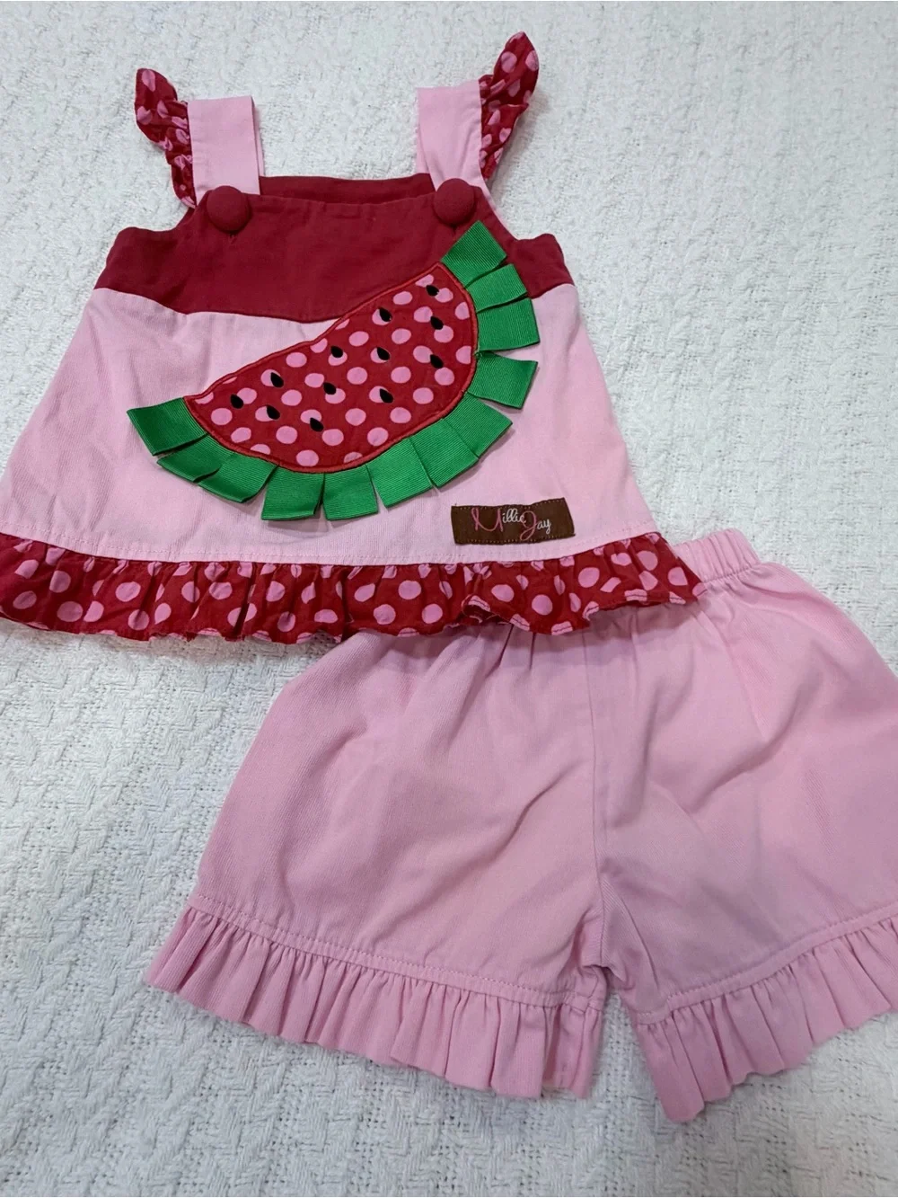 Little Joey Pink & Red Watermelon Kids Matching Set