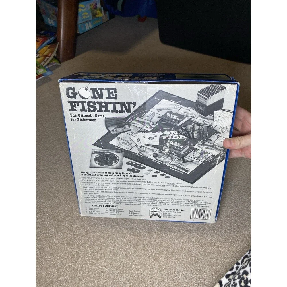 Vintage 1987 Gone Fishin' The Ultimate Game For Fishermen Complete Set
