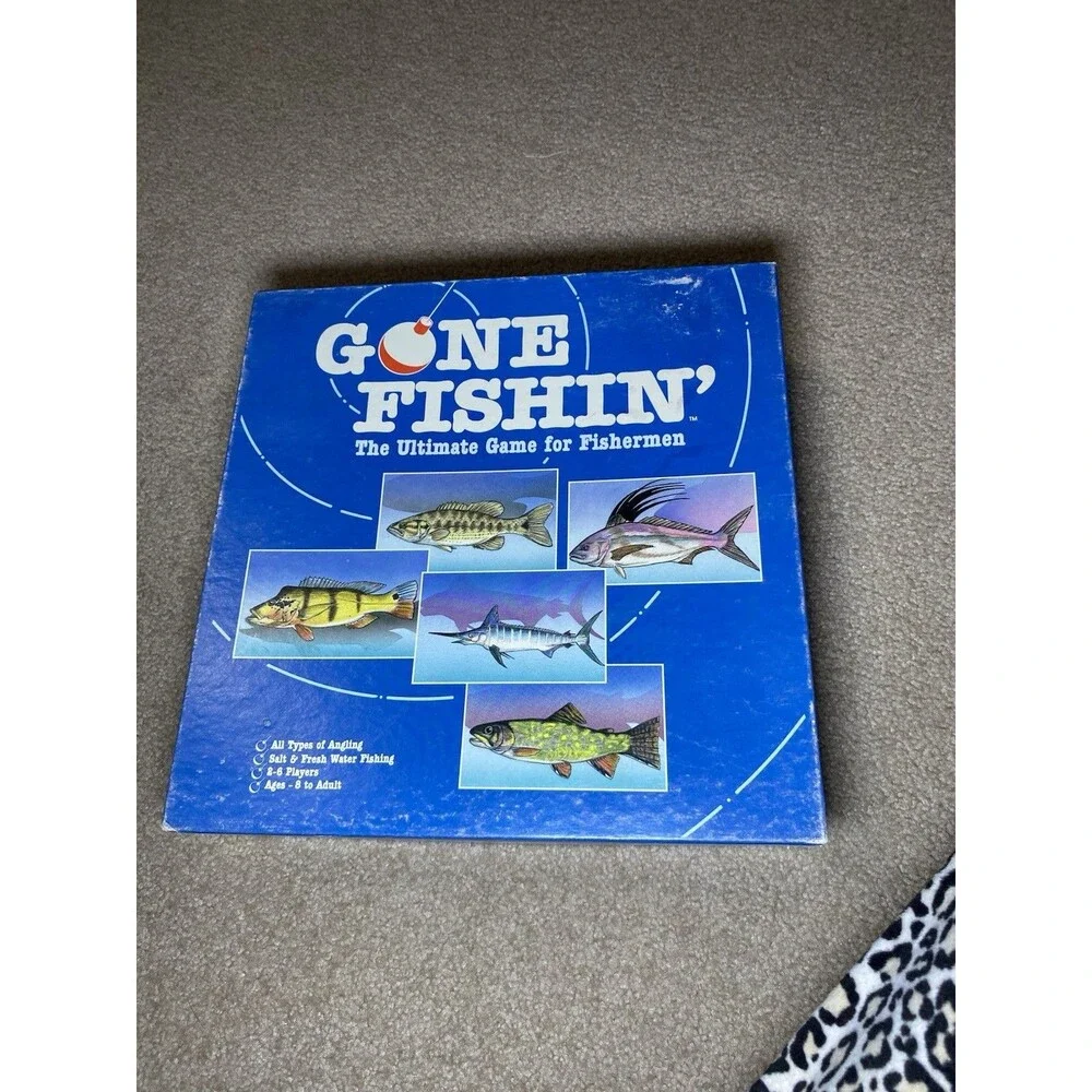 Vintage 1987 Gone Fishin' The Ultimate Game For Fishermen Complete Set