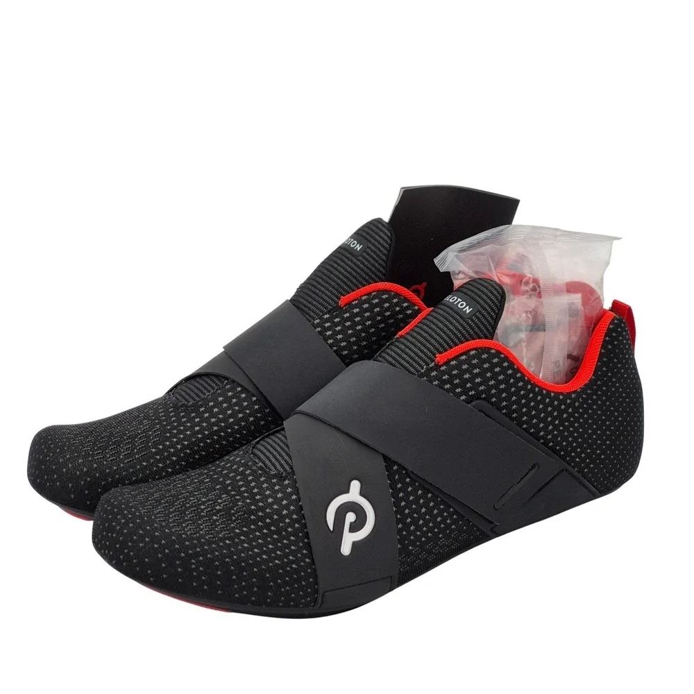 Peloton Altos Cycling Bike Shoes with Cleats Men's Size 11 Black & Red Unisex