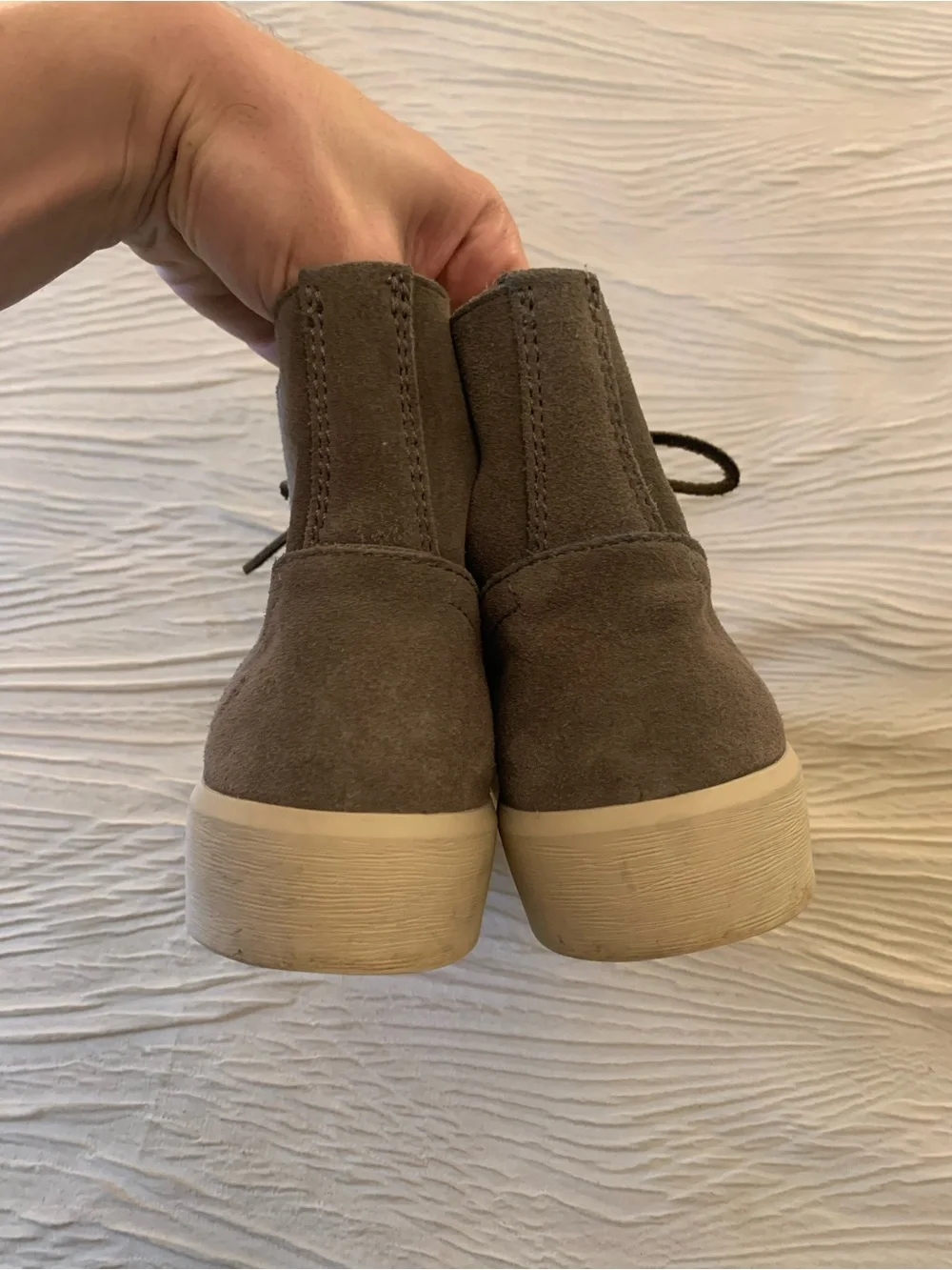 Frye Beacon Gray Suede/Leather High Top Sneakers, size 10.5