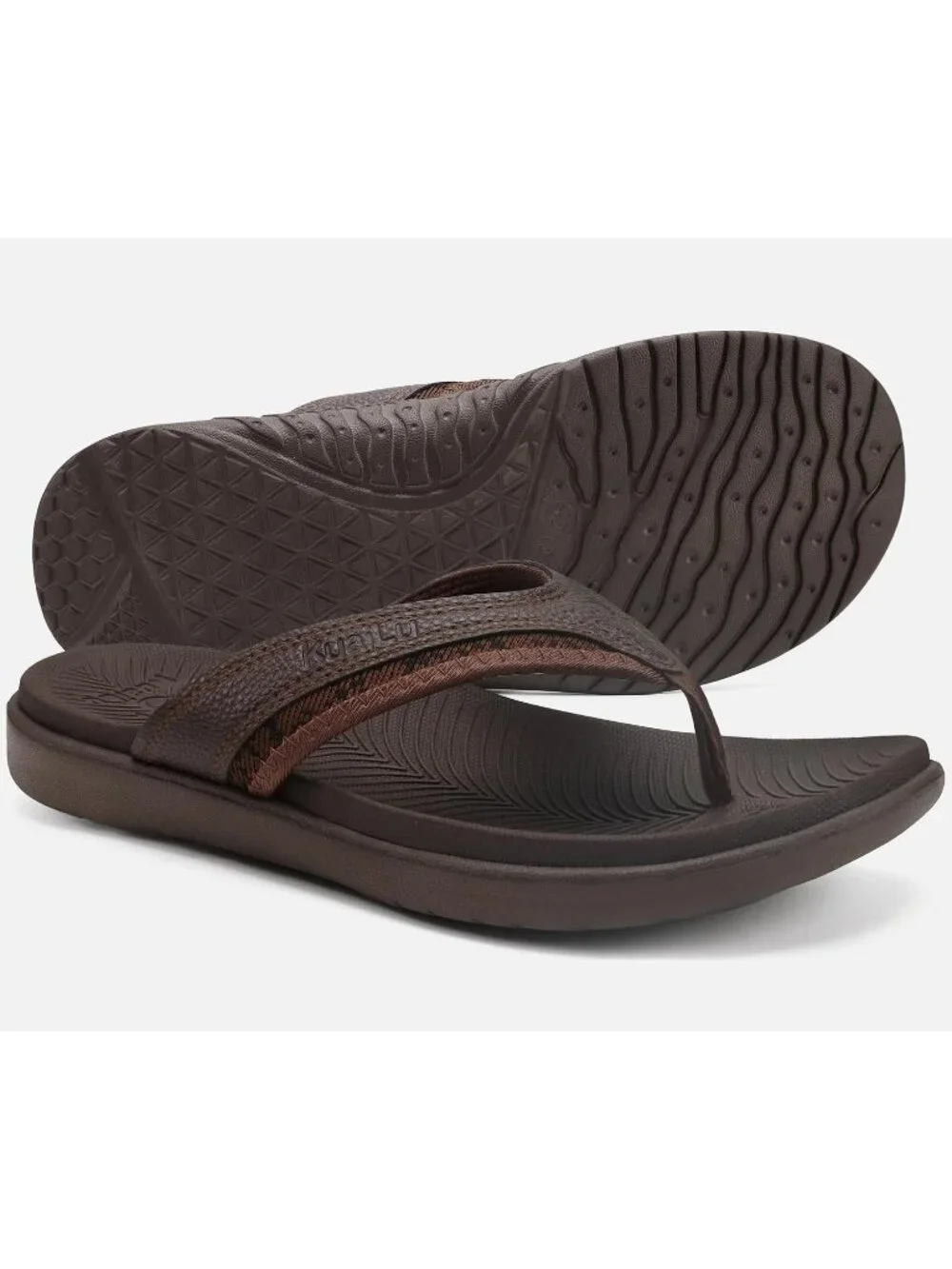 Men's Brown Arch Support Sport Flip Flops Comfort Orthotic Thong Sandal Shoes