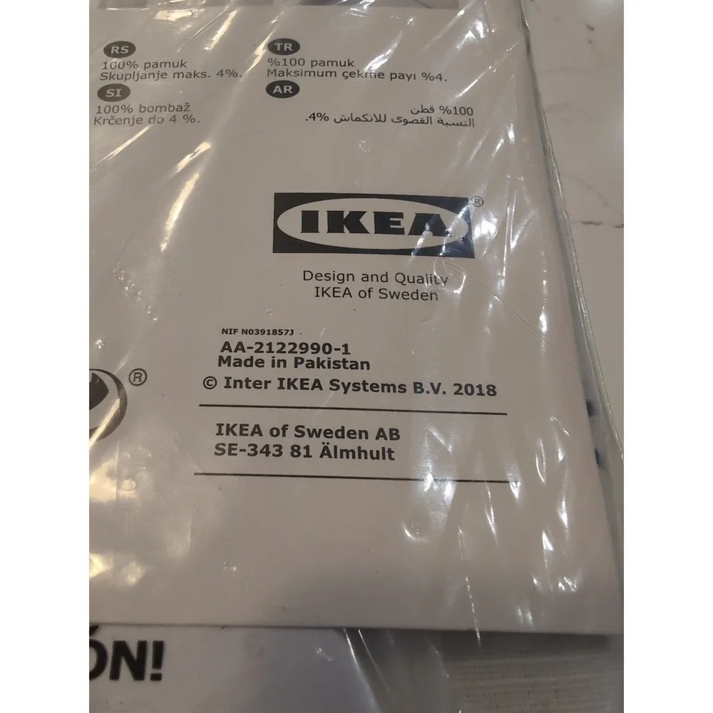 IKEA SANGLARKA Butterfly Curtains 1 Pair White Blue Pink 47x98 504.270.19 NEW
