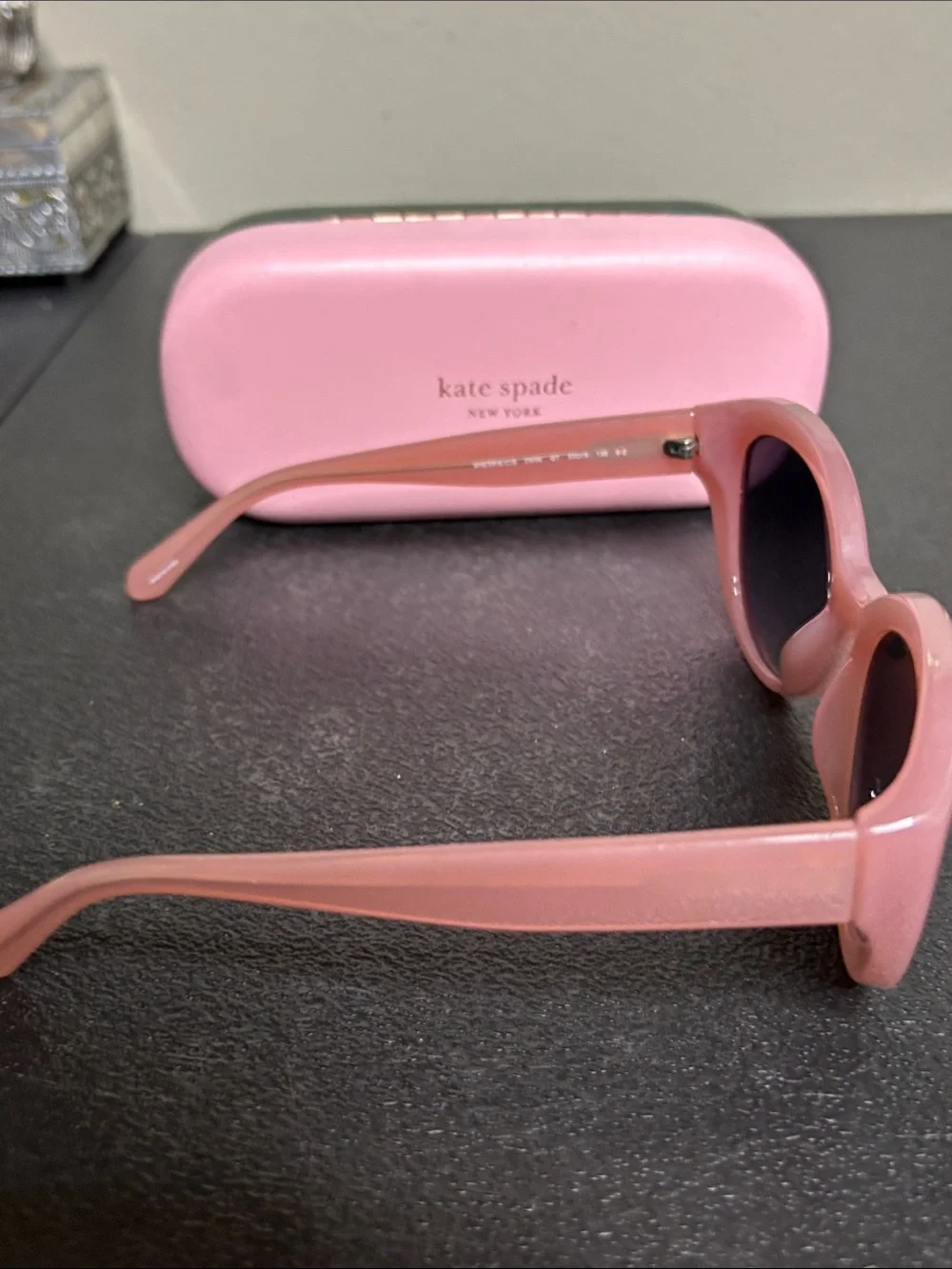 kate spade Blush Pink Sherrie Round Acetate Sunglasses Gradient Lenses in Box