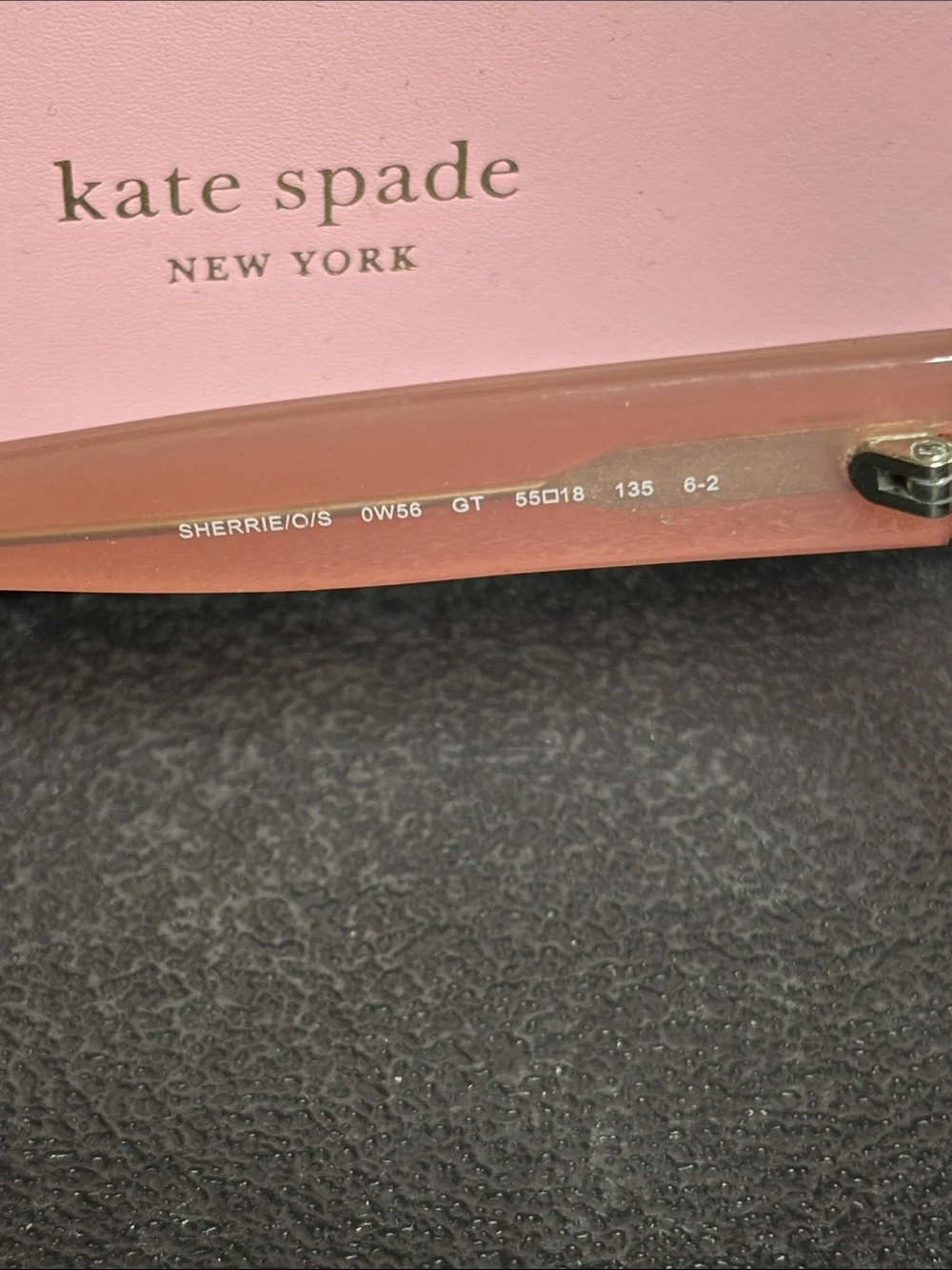kate spade Blush Pink Sherrie Round Acetate Sunglasses Gradient Lenses in Box