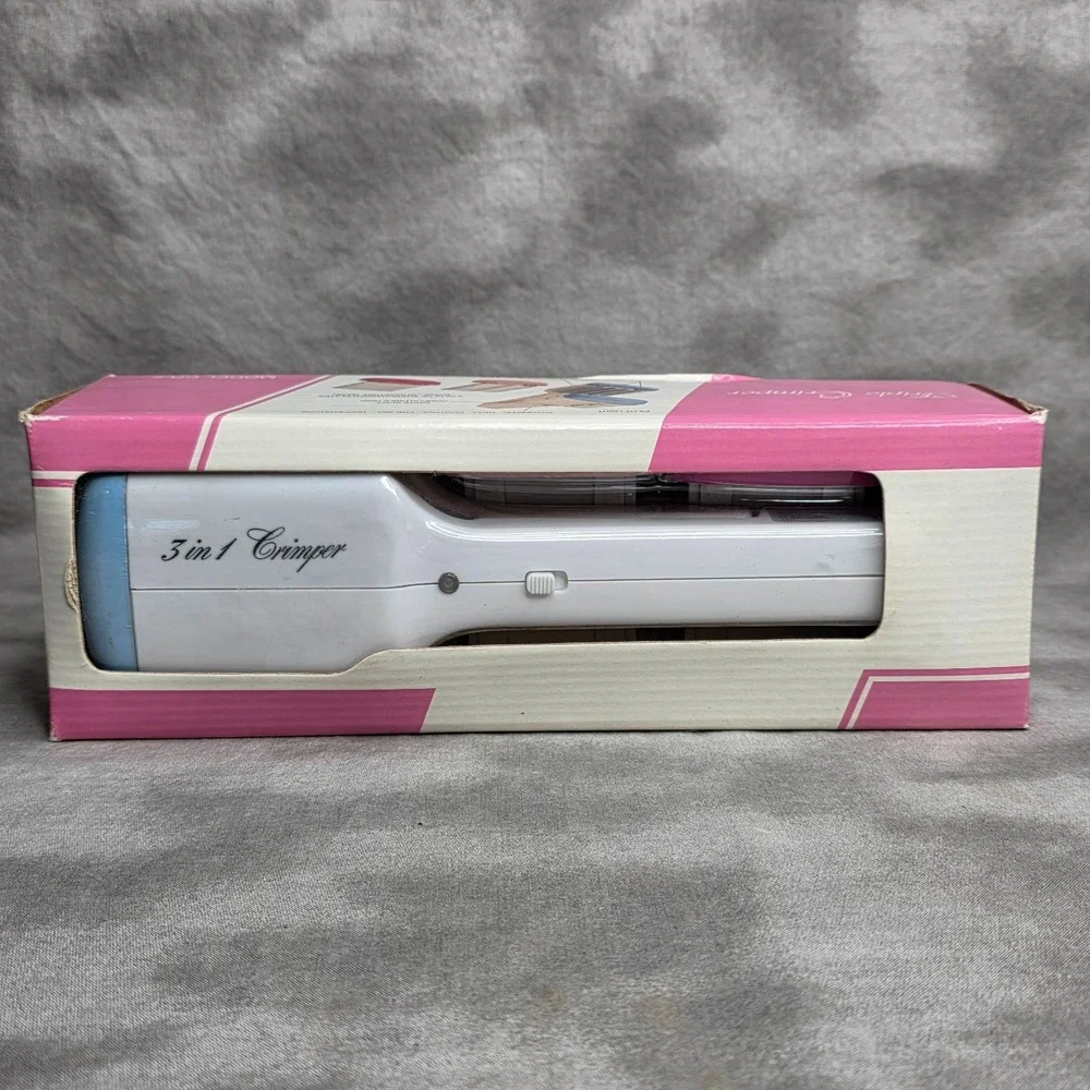 Triple Crimper 3 in 1 Crimp, Straighten, Wave Model CR-2 Vintage‎ 90s