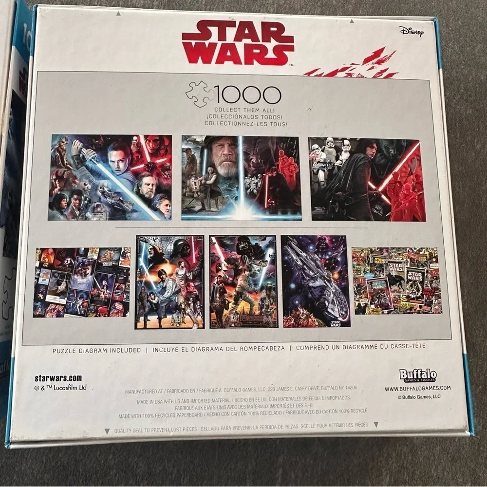 Star Wars 1000pc Puzzle Set (2) – Buffalo Games – New Sealed