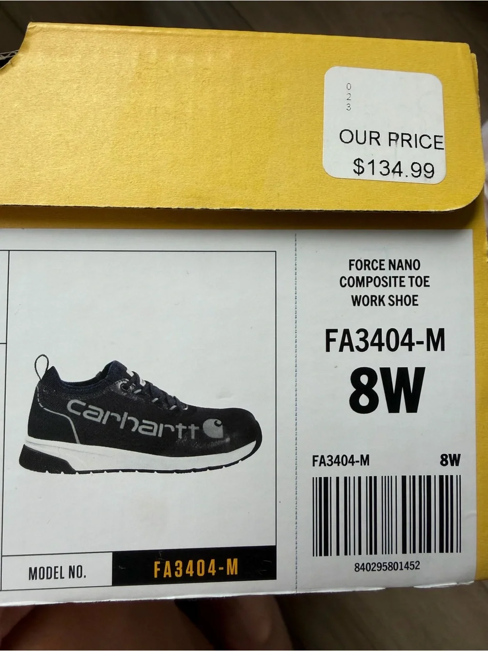 Carhartt Men’s Navy Force Nano Composite Toe Work Sneakers FA3404-M Sz 8W