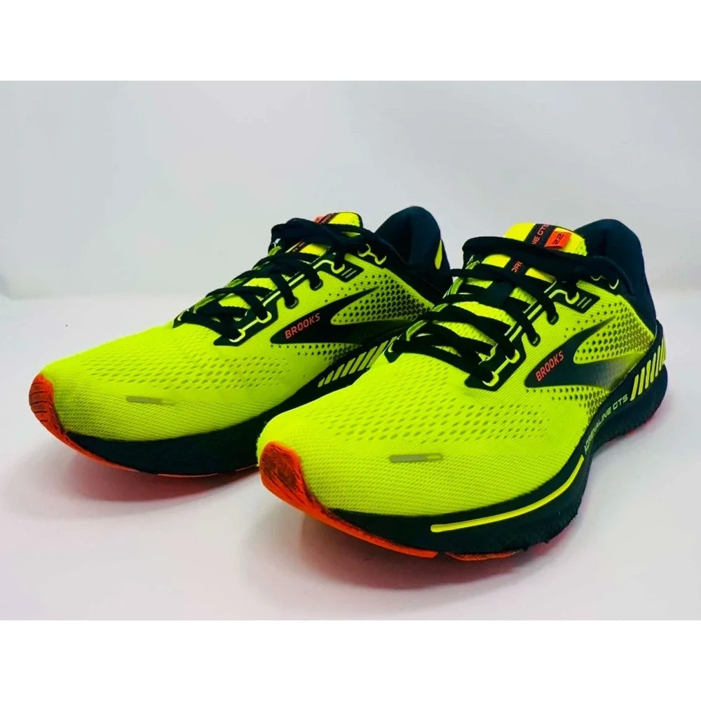 Brooks Adrenaline GTS 22 Running Shoes Men's 10 Neon Nightlife Black Stability