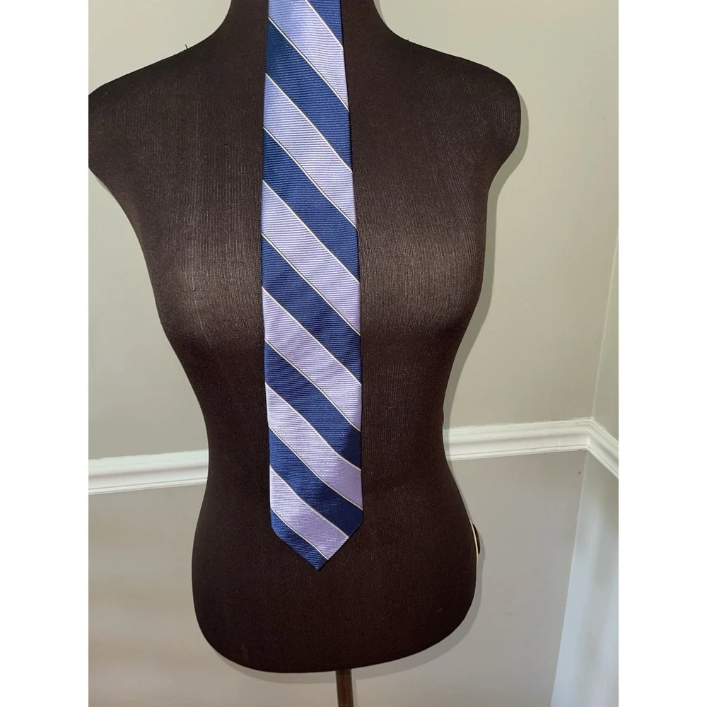 Brooks Brothers Merchants And Makers‎ Silk Blue Striped Tie