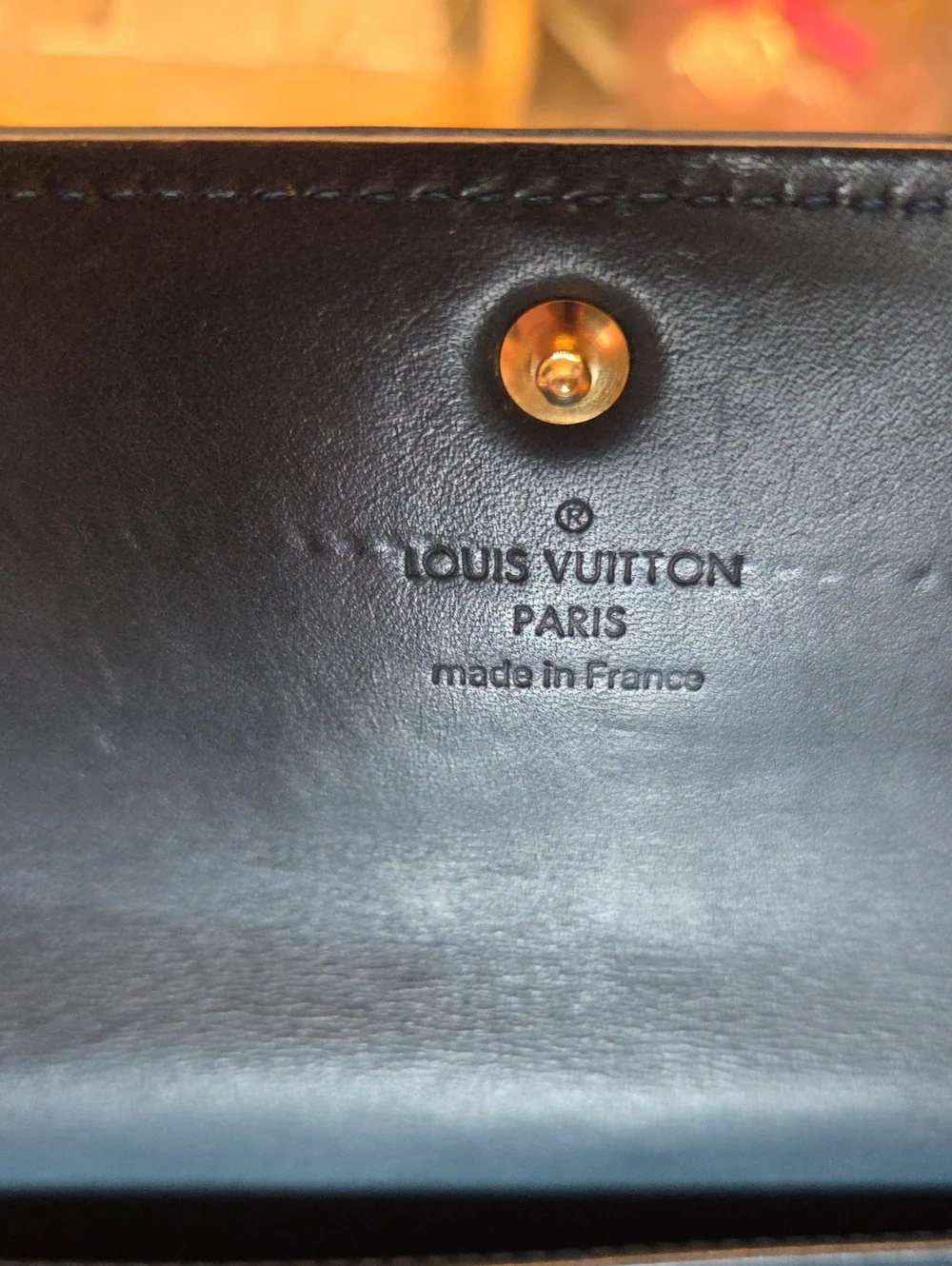 Authentic Louis Vuitton Blue/Green Monogram Vernis Continental Wallet EUC