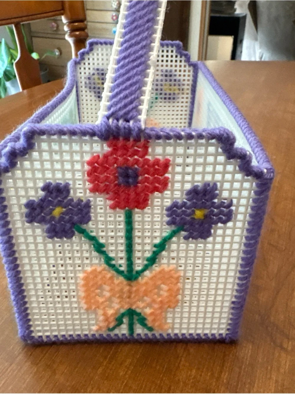 Handmade Purple & Green 'Happy Easter' Holiday Basket