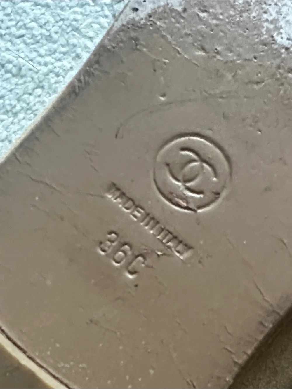 CHANEL suede beige