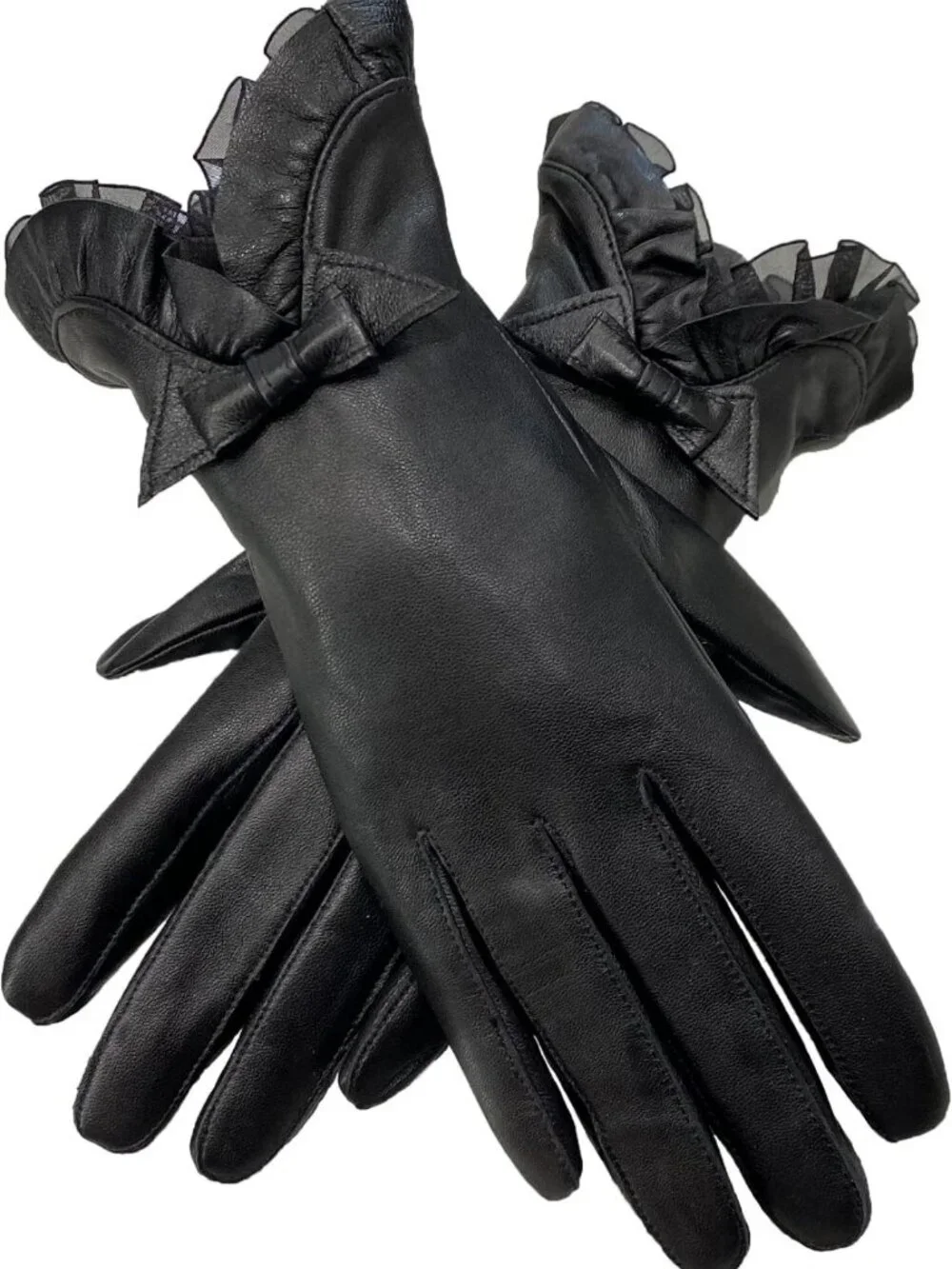Cozy Sheepskin Leather Winter Gloves for Women, Cashmere Lined, Touchscreen