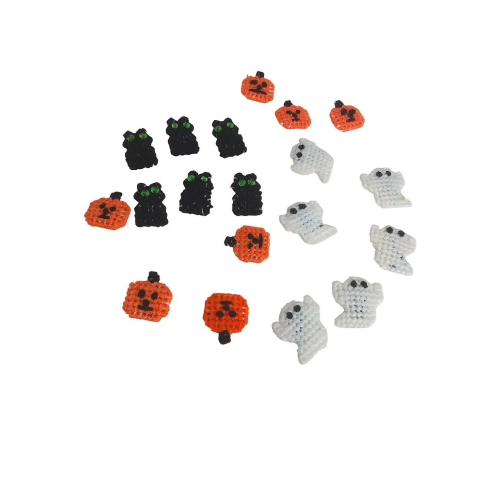 Halloween Canvas Needlepoint Mini Table Decor Confetti Ghost Cat Pumpkin
