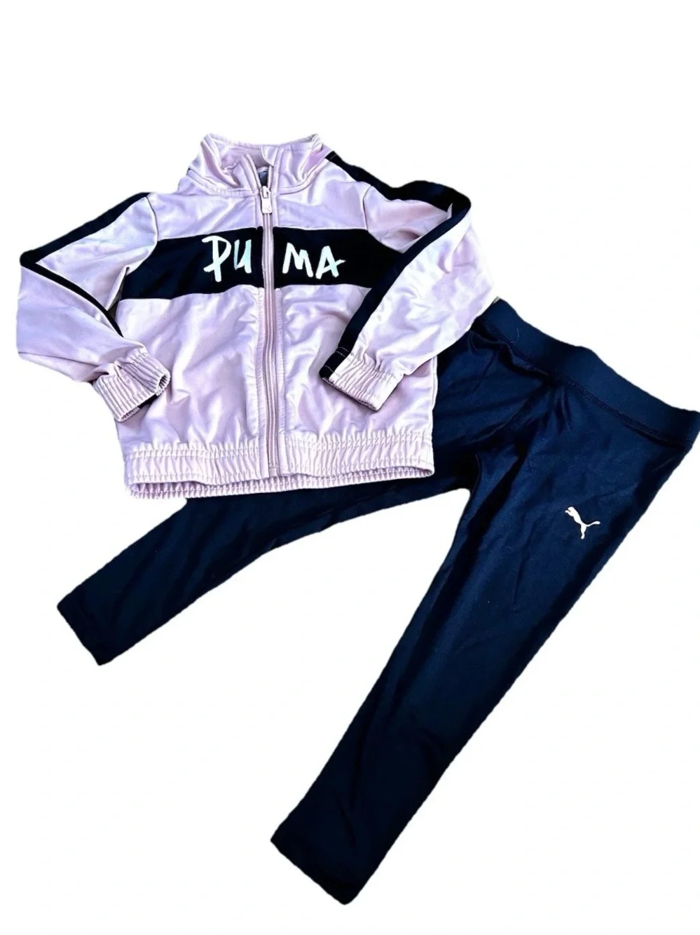 Puma adorable pink and black tracksuit for girls set