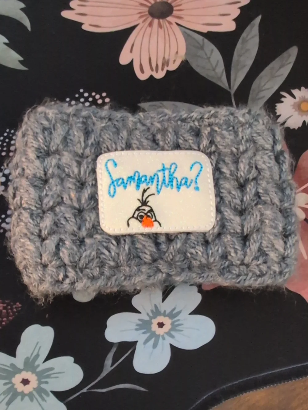 Frozen Inspired Hand Crocheted Coffee Sleeve