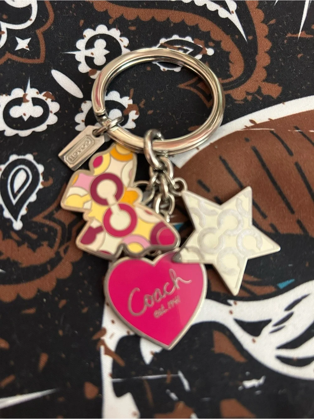 Coach metal keyring