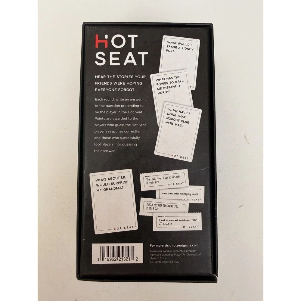 2016 Buffalo Games & Puzzles Hot Seat Used Complete Card Game W/ Opened Box