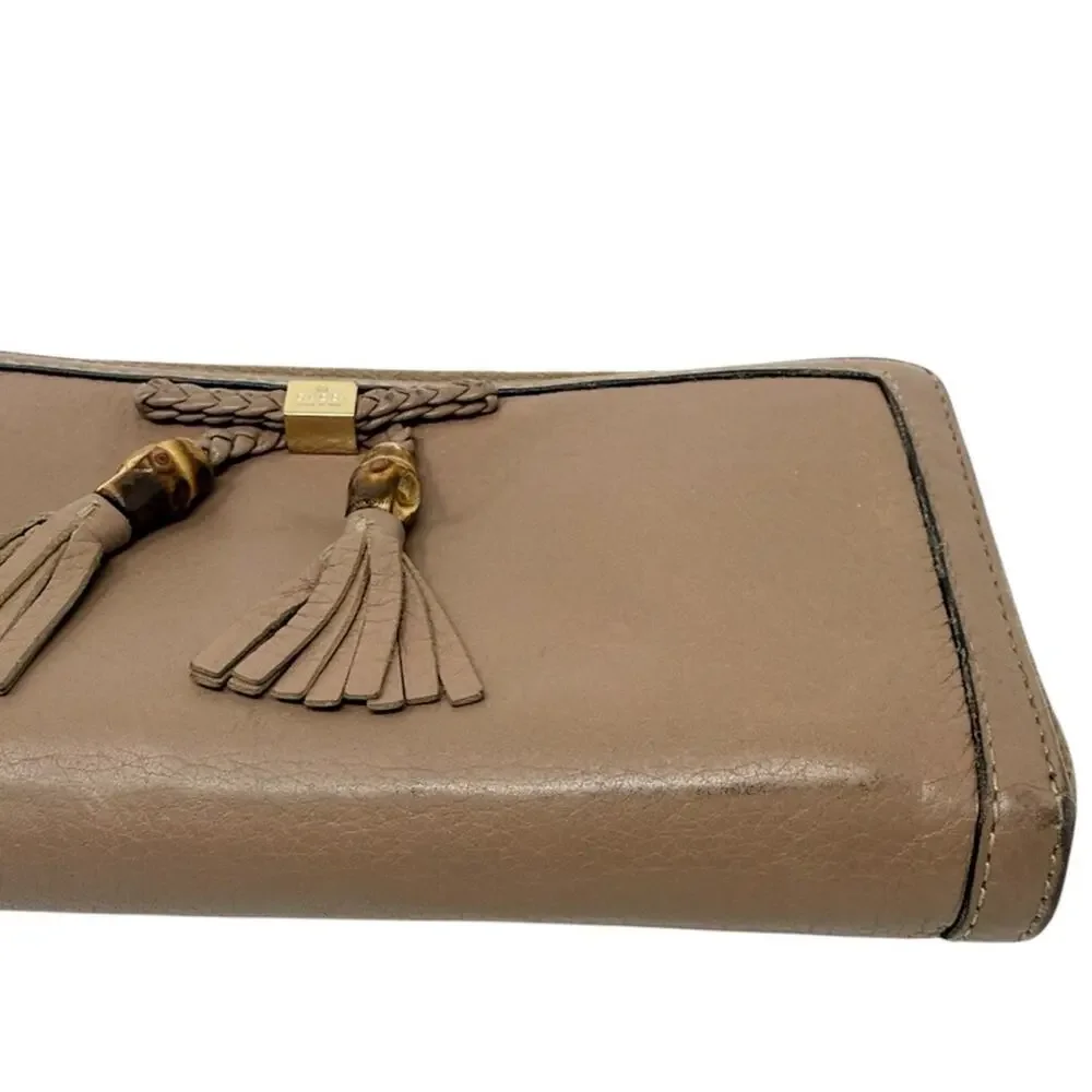 Gucci leather zip