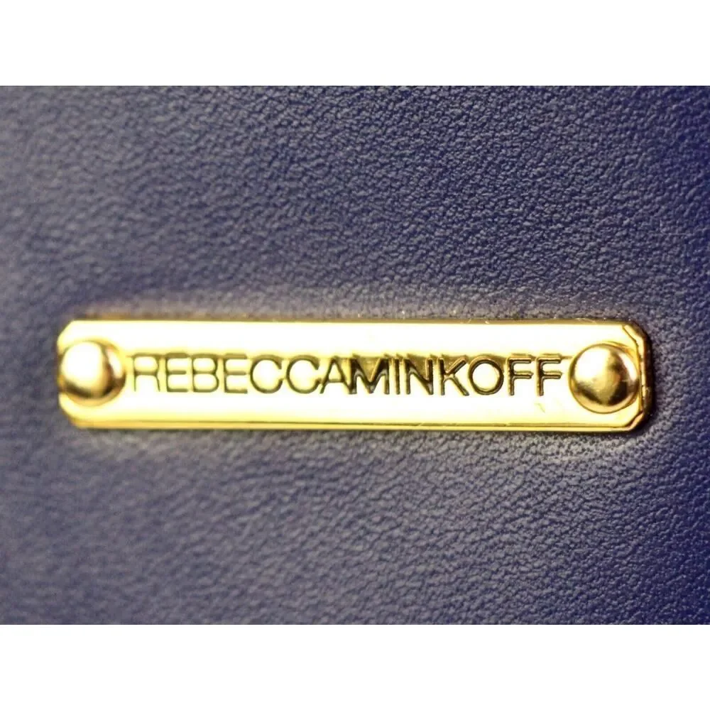 Rebecca Minkoff SADDLE BLUE LEATHER TOTE BUSINESS SHOULDER BAG HANDBAG PURSE