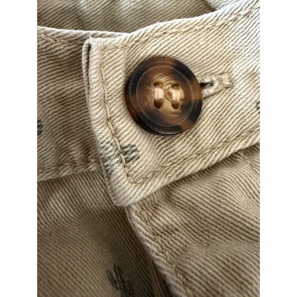 Carter's Baby Boys Khaki Cactus Print Shorts 18M Tan Western Desert Summer