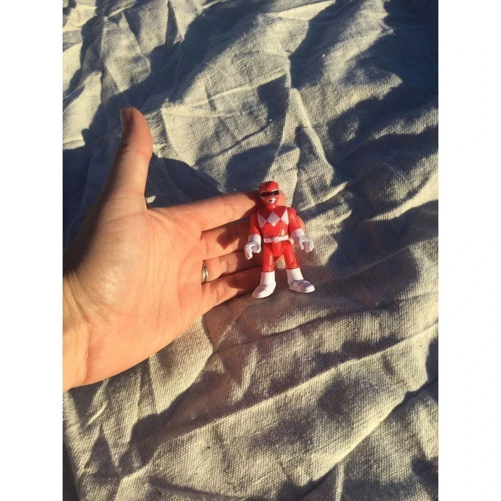 Power ranger figurine red 3” 3 in‎ toy plastic opposable limbs action figure tv