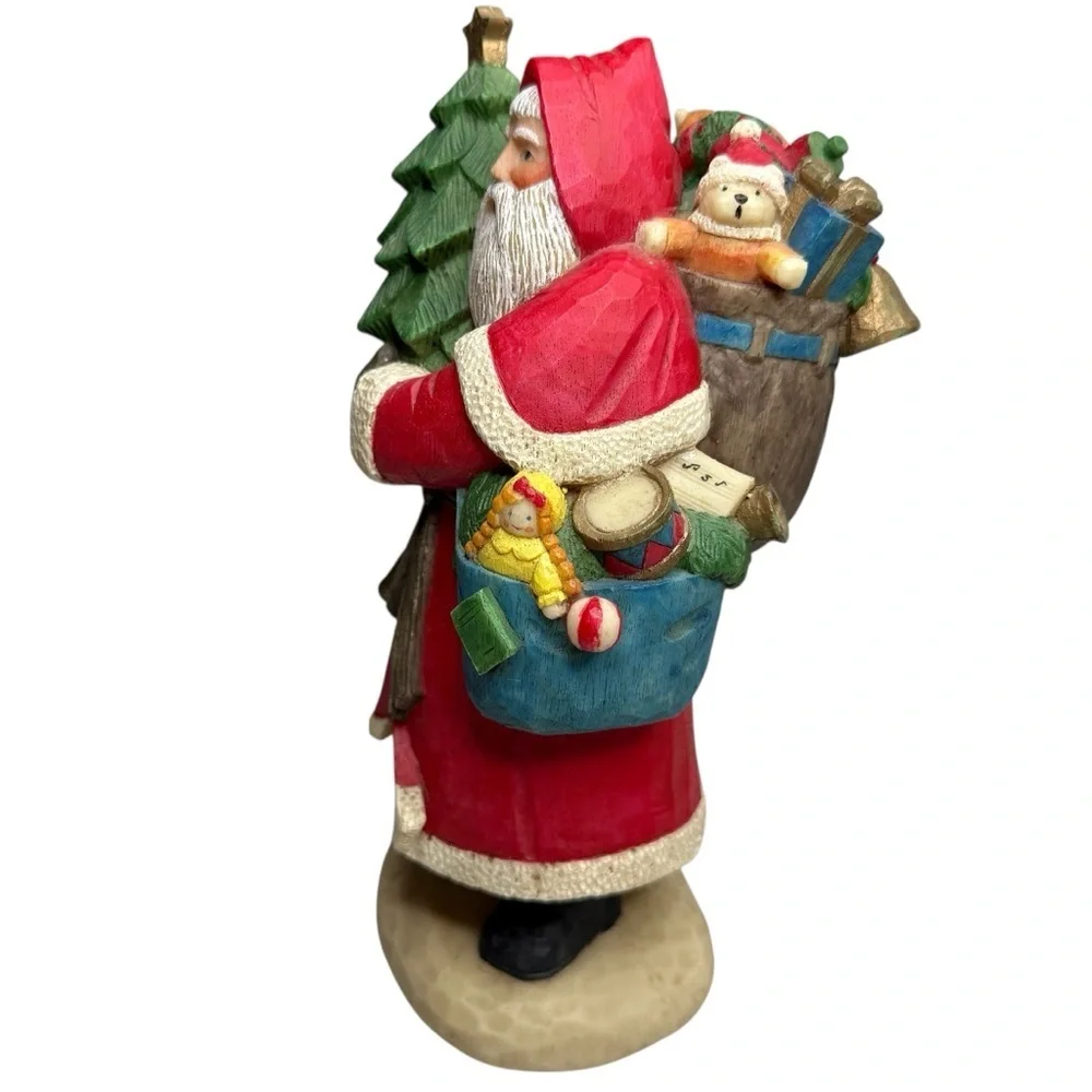 Kurt Adler Santa Claus 10” Figurine World Resin Bag Toys Classic Timeless X-Mas