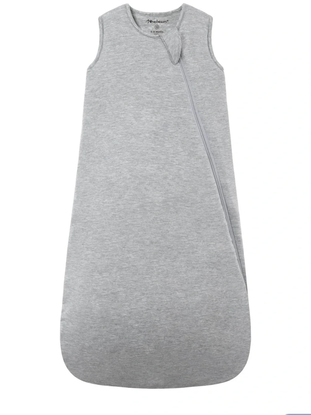 Sleeveless Gray Baby Sleep Sack by Nested Bean - Cozy Stretch Sleep Bag