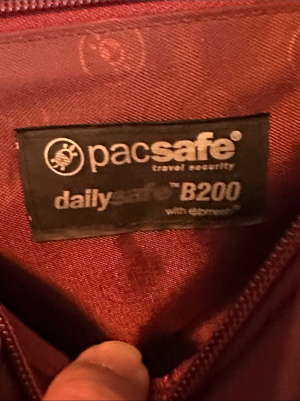 Pacsafe B200 daily Two-Tone Grey & Burgundy Backpack