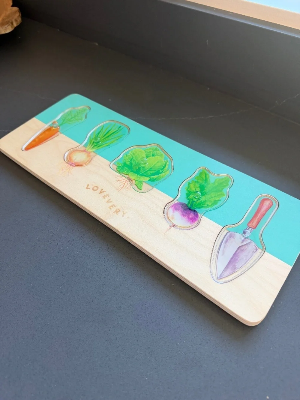 Lovevery Community Garden Wooden Toddler Puzzle